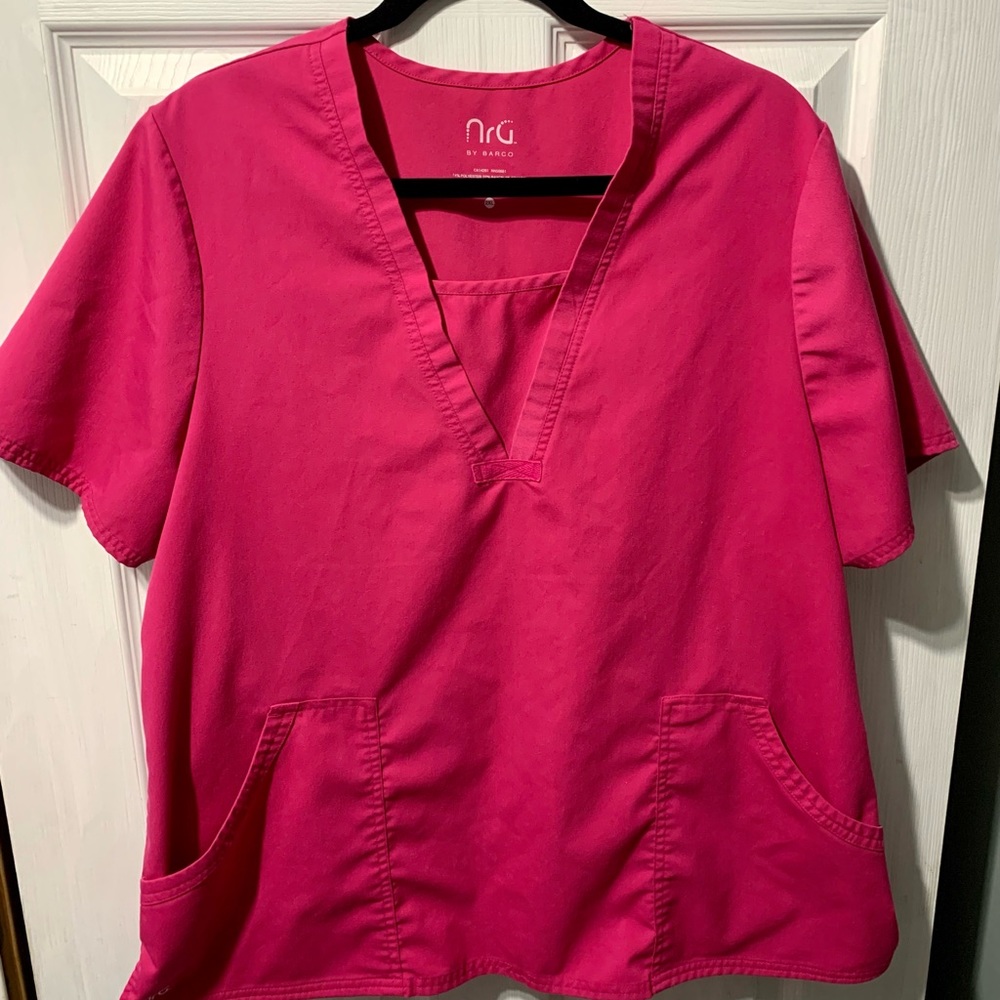 Pink scrub top